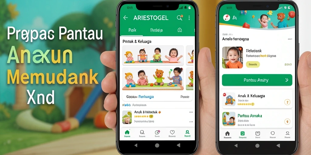 Antarmuka ARIESTOGEL yang intuitif untuk memantau anak.