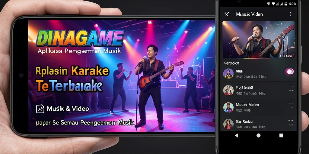 Antarmuka aplikasi DANAGAME yang intuitif untuk karaoke.