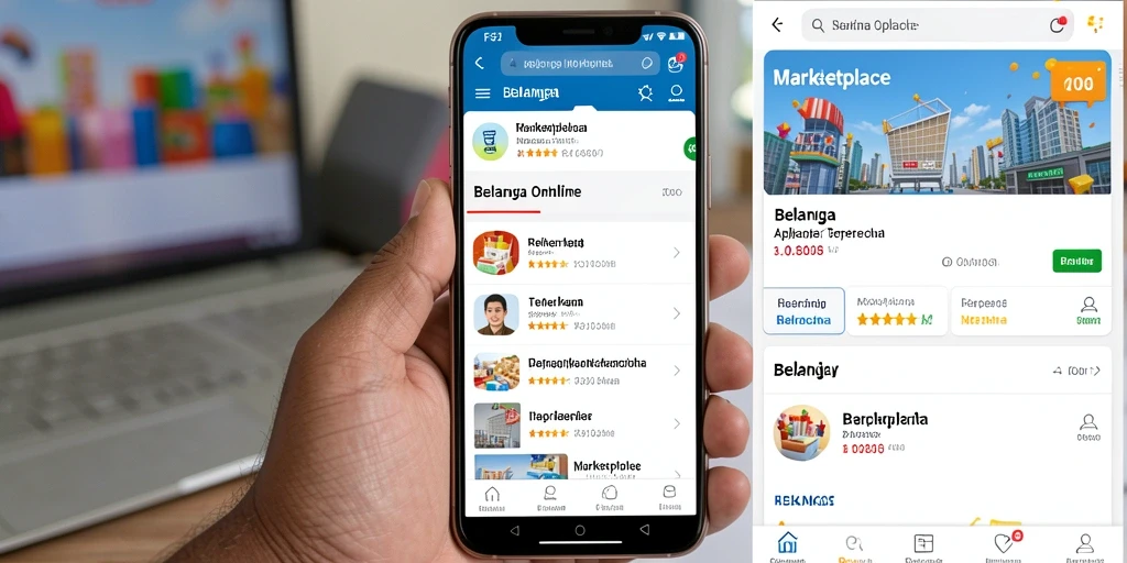 Antarmuka F32 yang sederhana dan mudah dipahami untuk berbelanja.