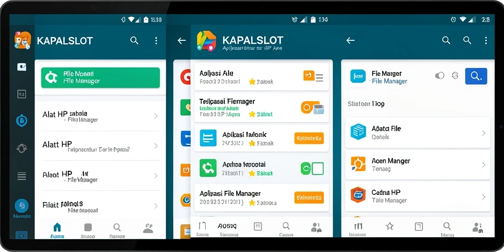 Antarmuka KAPALSLOT yang memudahkan pengelolaan file Anda.