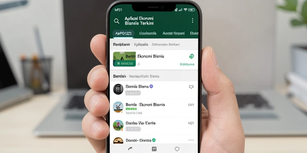 Antarmuka MPO1221 menampilkan berita ekonomi terbaru yang informatif.