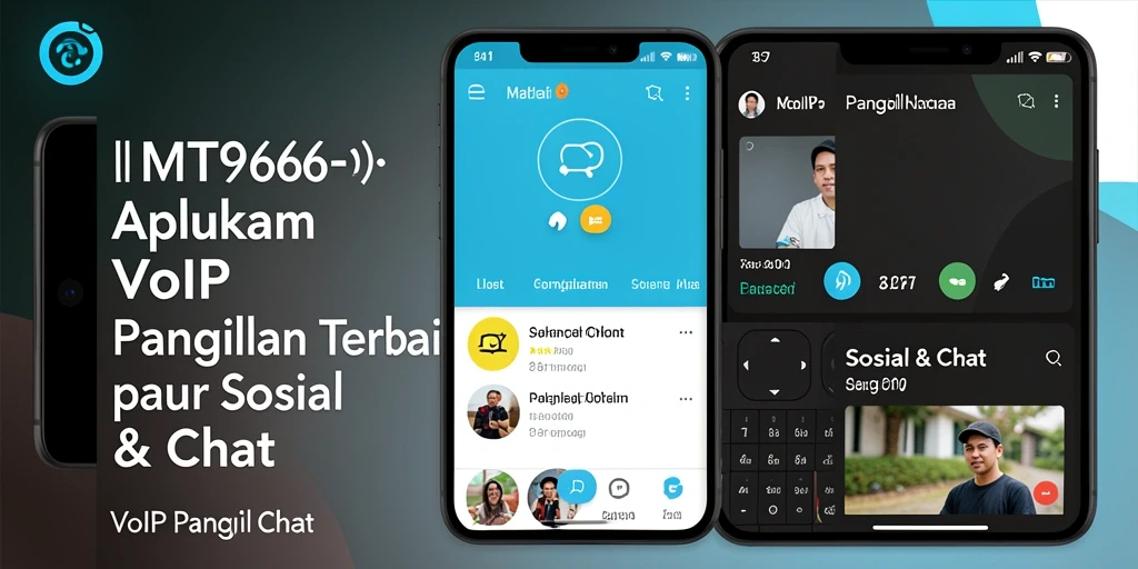 Antarmuka aplikasi MT966 dengan fungsi panggilan VoIP.