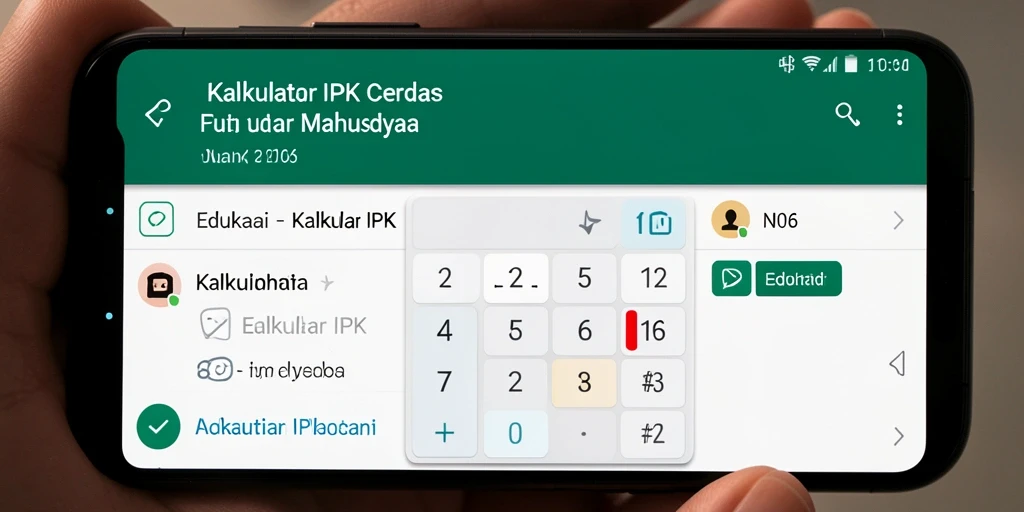 Antarmuka pengguna aplikasi N06 yang sederhana dan informatif.