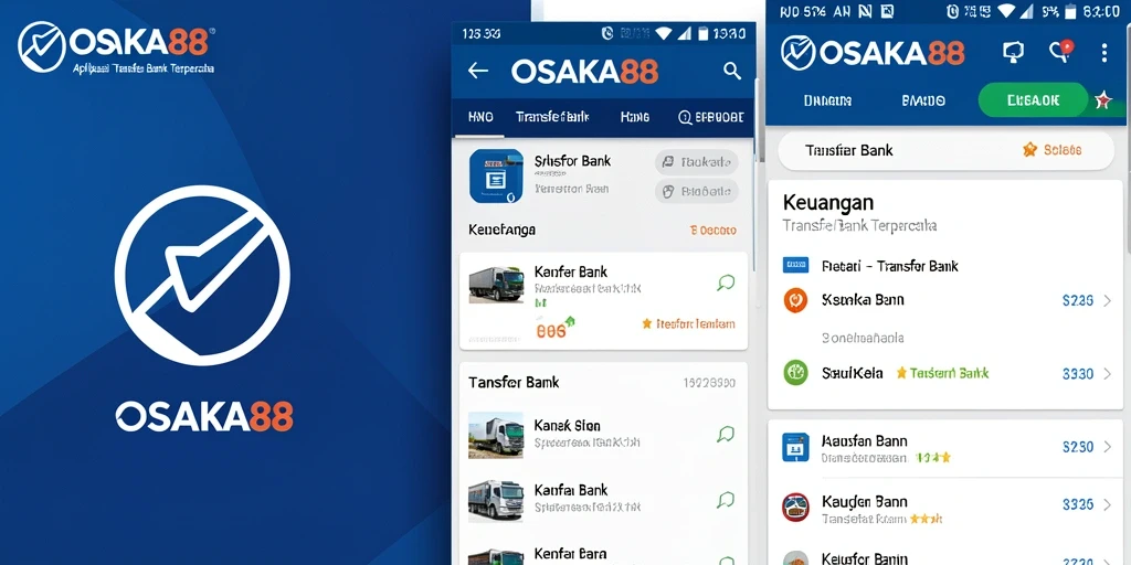 Antarmuka aplikasi OSAKA88 yang user-friendly untuk transfer bank.