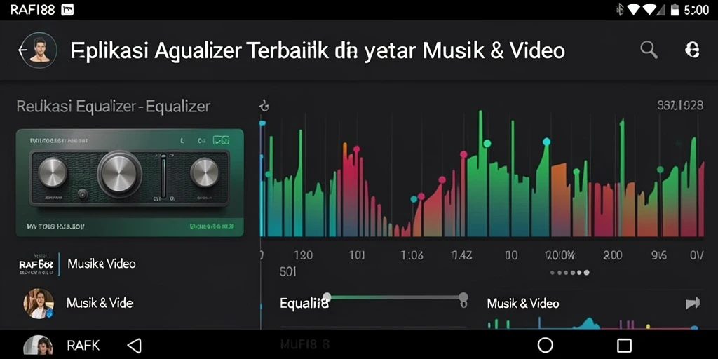 Antarmuka pengguna RAFI88 dengan pengaturan Equalizer yang mudah digunakan.