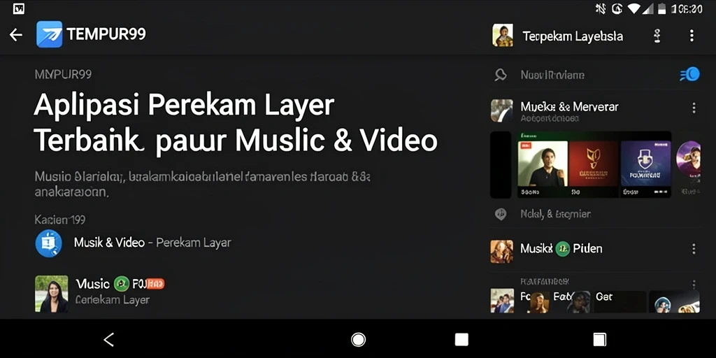 Screenshot TEMPUR99 menampilkan antarmuka sederhana dan mudah digunakan.